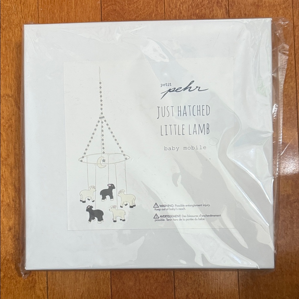 Pehr Just Hatched Little Lamb Baby Mobile - White and Black